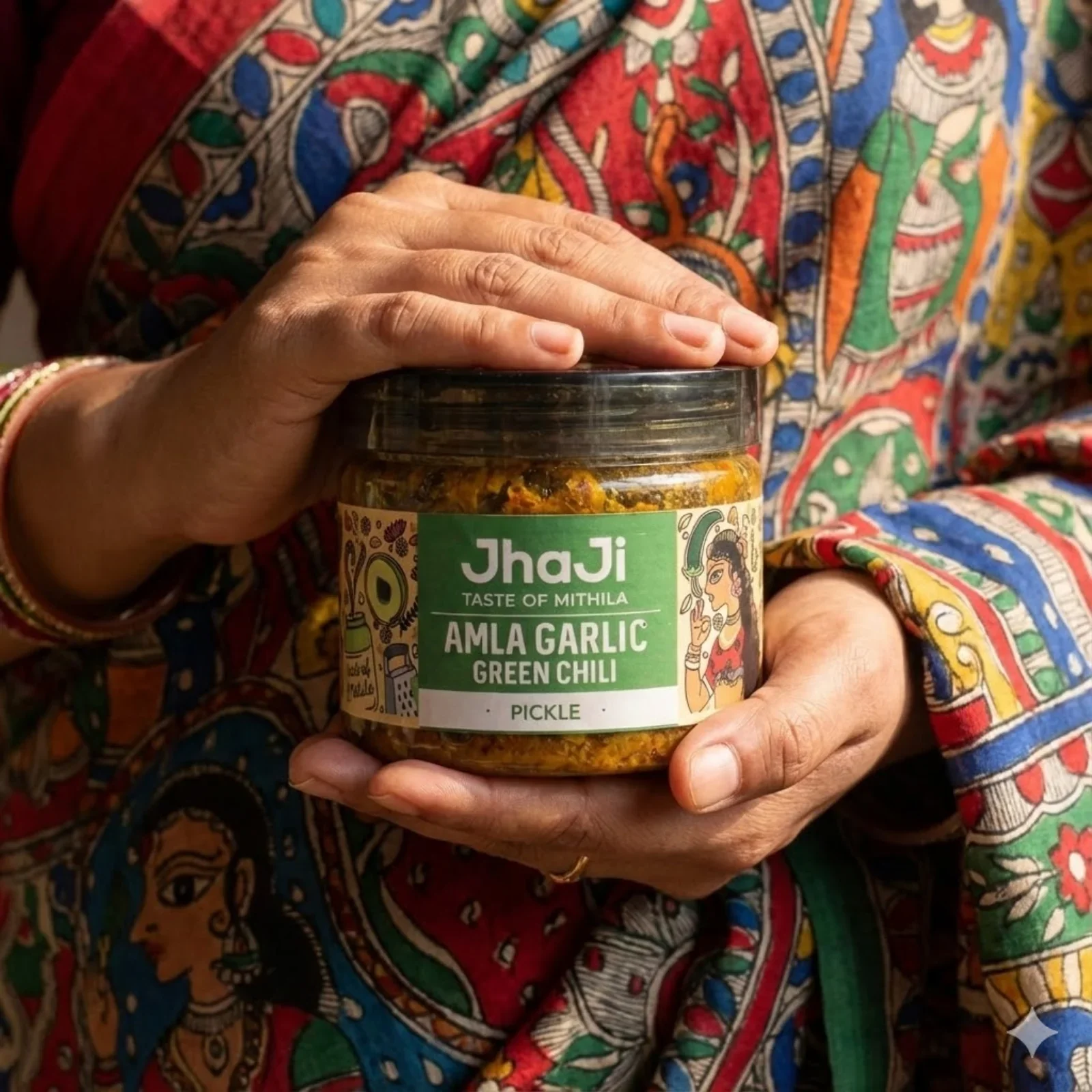 Amla Garlic Green Chili Pickle | Spicy, Fiery & Tangy Winter Favourite - Image 3