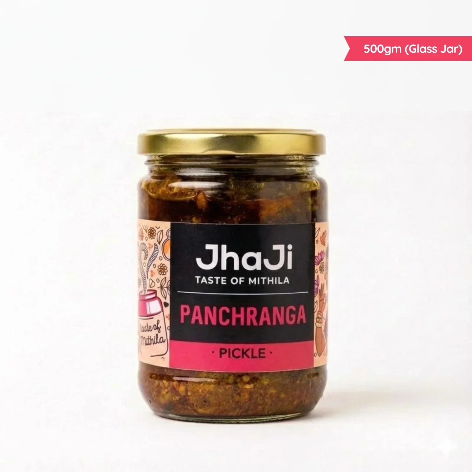 Panchranga Pickle, Gobi, Gajar, Adrak, Hari Mirch, Shalgam Mix Pickle | पंचरंगा मिक्स्ड अचार  (250/500 gm Jars) - Image 12