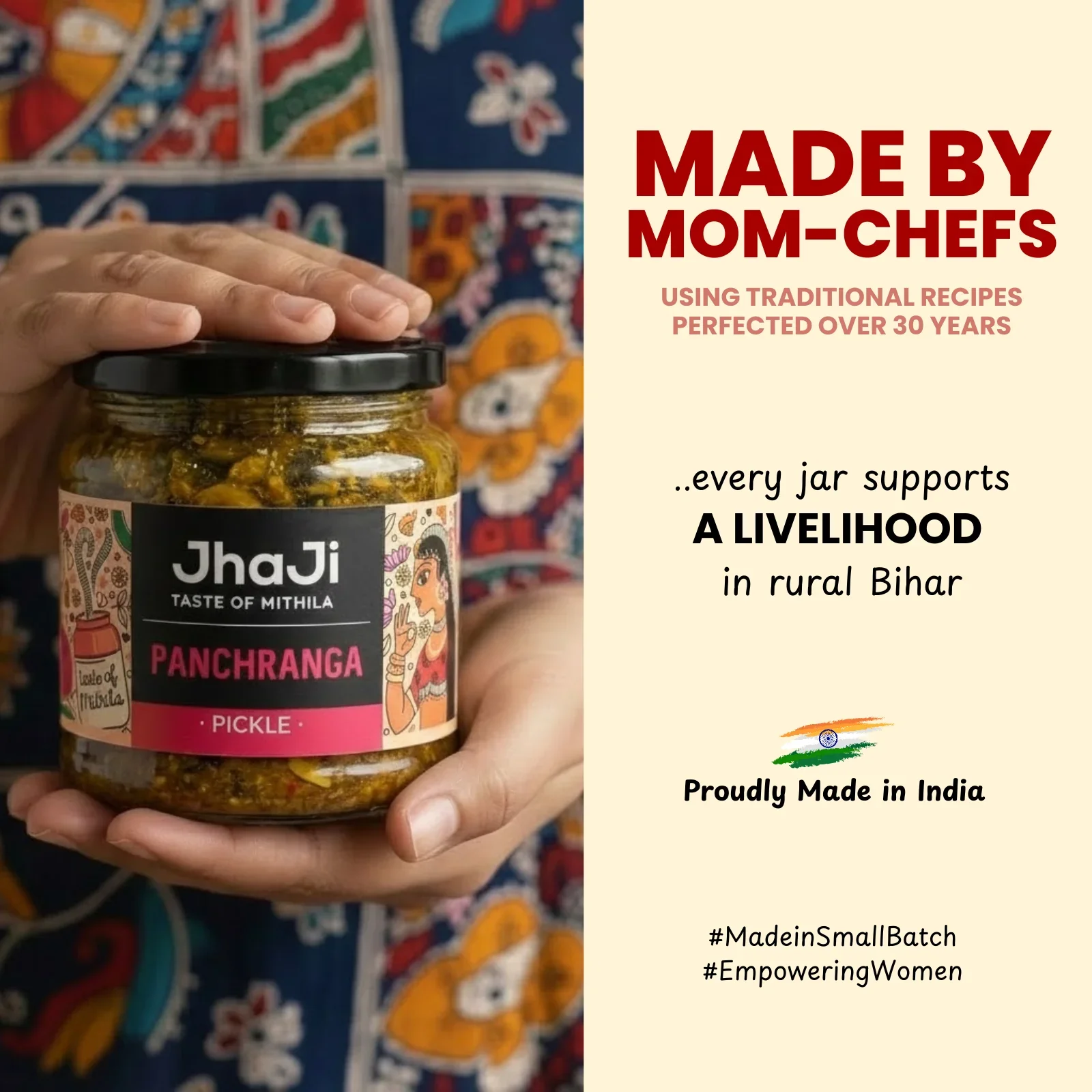 Panchranga Pickle, Gobi, Gajar, Adrak, Hari Mirch, Shalgam Mix Pickle | पंचरंगा मिक्स्ड अचार  (250/500 gm Jars) - Image 5