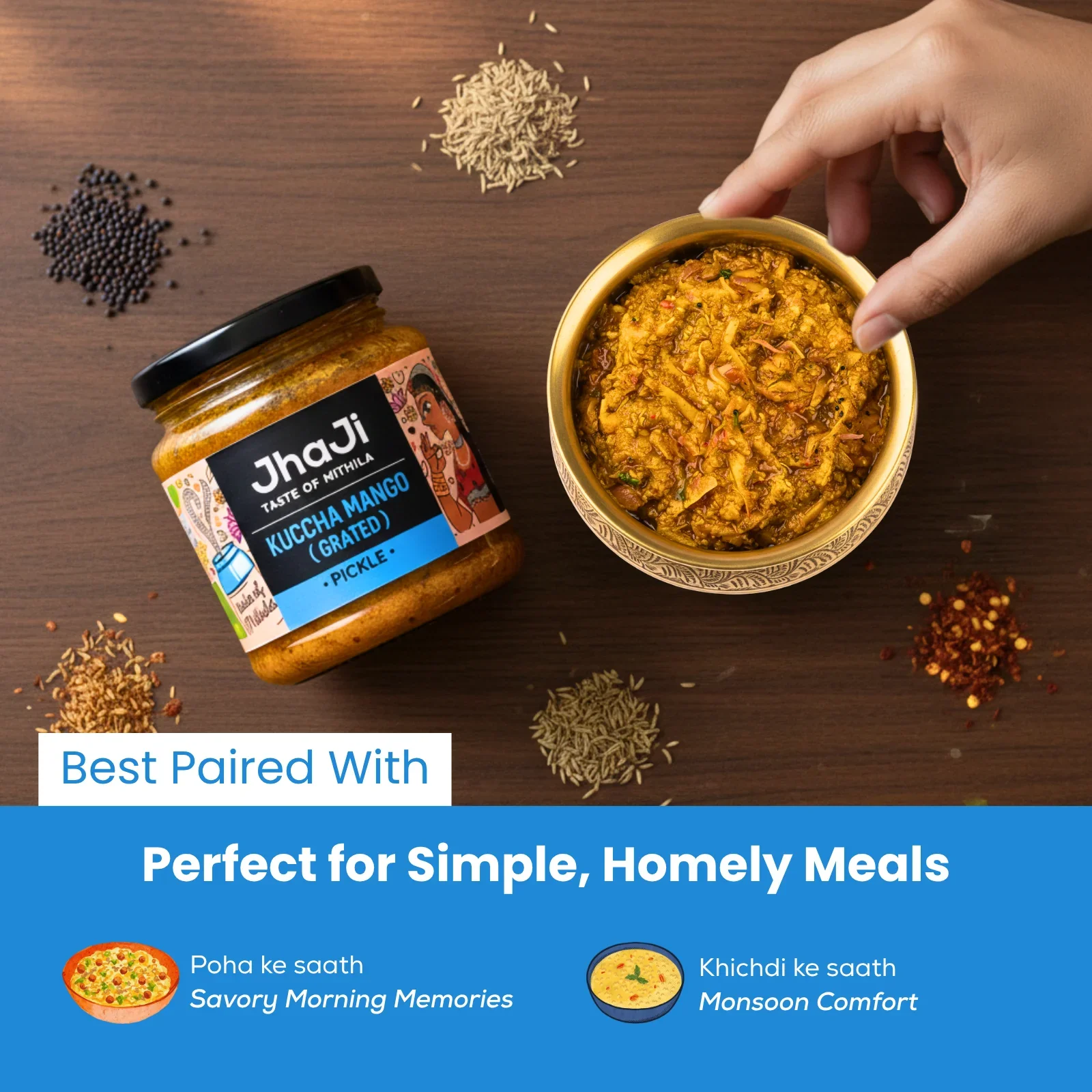 Kuccha Mango (Grated Mango) Pickle | Kaddukash Aam Ka Achar - Image 3