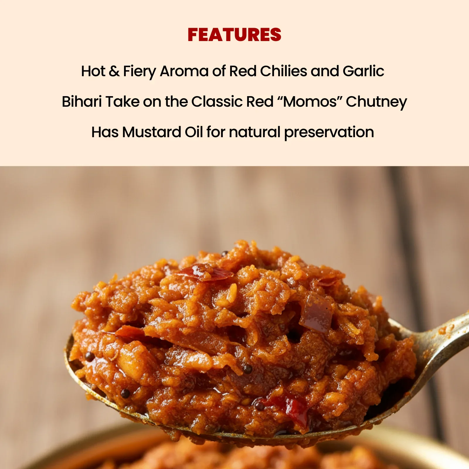 Lal Mirch Lahsun Chutney | लाल मिर्च लहसुन चटनी (250/500 gm Jars) - Image 4