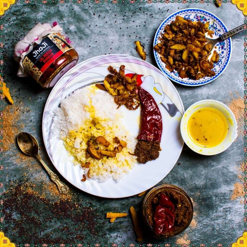Combo Pack of 2 Pickles | Lal Mirch Bharua & Mithila Special Mango Pickle - Image 4