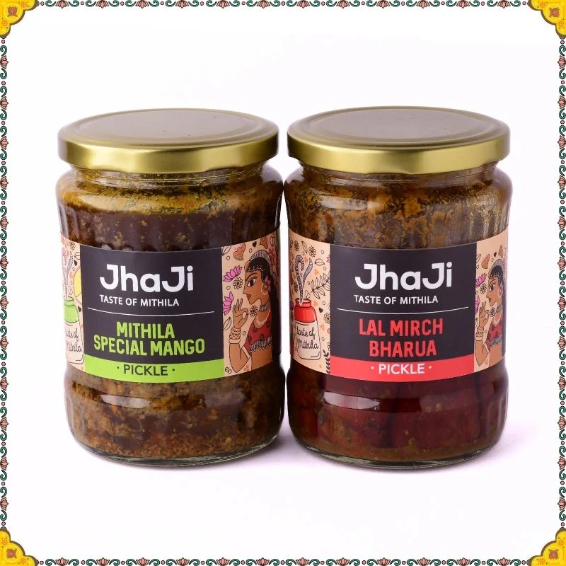 Combo Pack of 2 Pickles | Lal Mirch Bharua & Mithila Special Mango Pickle - Image 8