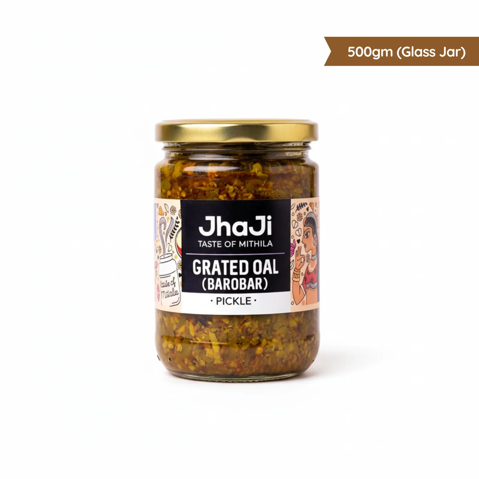 Oal Ginger Green Chili Mix Pickle | ओल बरोबरा | Grated (कद्दूकश) Oal (Suran/Jimikand) Pickle - Image 12