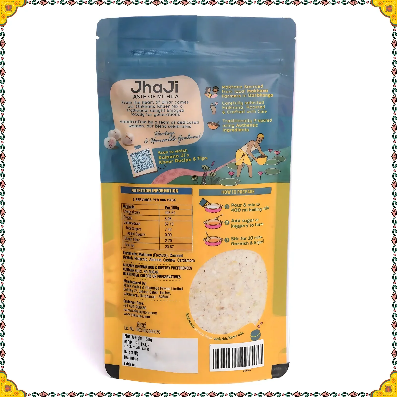 Desi Delight Duo: Lal Mirch Bharua Pickle & Instant Makhana Kheer Mix - Image 13