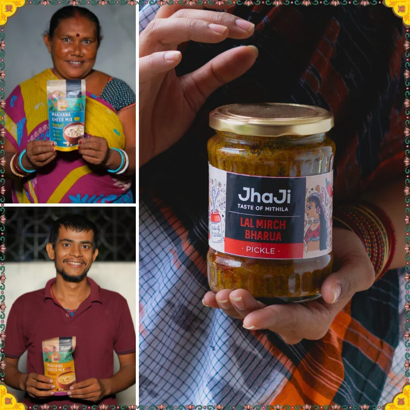 Desi Delight Duo: Lal Mirch Bharua Pickle & Instant Makhana Kheer Mix - Image 2