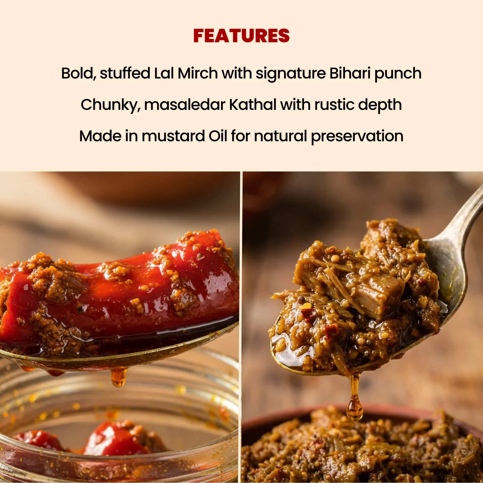 The Heritage Bihar Pickle Pack: Stuffed Red Chilli & Jackfruit Pickles — Bihar’s Most Loved Traditional Duo - Image 4